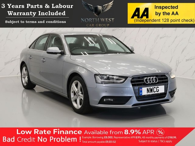 View our Audi A4 2.0 TDI ultra SE Technik Saloon 4dr Diesel Manual Euro 6 (s/s) (163 ps) NATIONWIDE PARTS & LABOUR WARRANTY INCLUDED + 12 MONTHS AA BREAKDOWN FREE