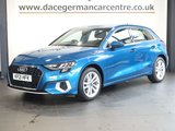 USED 2021 21 AUDI A3 1.0 TFSI 30 Sport Sportback 5dr Petrol S Tronic Euro 6 (s/s) (110 ps) HIGH QUALITY AUDI - 1 OWNER FROM NEW, COMES WITH A FULL AUDI MAIN DEALER SERVICE HISTORY + VIRTUAL COCKPIT DIGITAL DASH DISPLAY +  SATELLITE NAVIGATION + APPLE CARPLAY / ANDROID AUTO + BLUETOOTH PHONE AND MEDIA CONNECTIVITY + APPS CONTROL + IN CAR ENTERTAINMENT WITH TOUCH SCREEN MEDIA DISPLAY + AUTOMATIC LED HEADLIGHTS + LANE ASSIST + DAB DIGITAL RADIO + DUAL ZONE CLIMATE CONTROL + AIR CONDITIONING + ECO STOP/START SYSTEM + SELECTABLE DRIVING MODES + PARKING SENSORS + 17 INCH ALLOY WHEELS