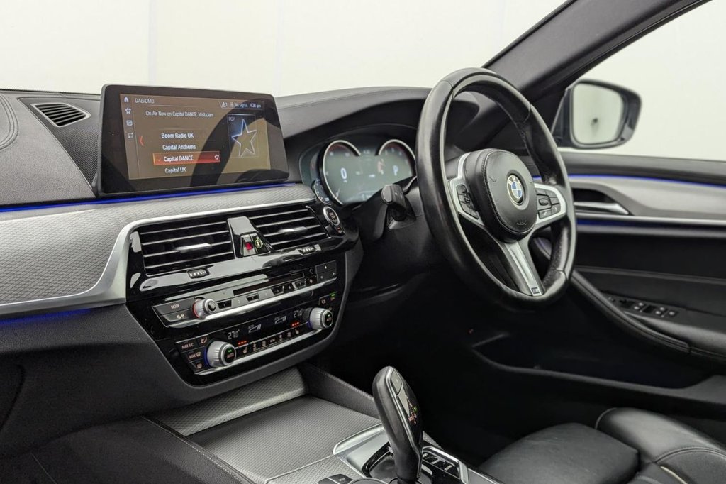 USED 2018 18 BMW 5 SERIES 2.0 520i GPF M Sport Saloon 4dr Petrol Auto Euro 6 (s/s) (184 ps) Sat Nav, Full Leather, Cruise