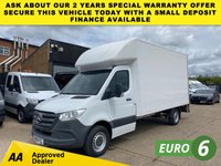 USED 2019 69 MERCEDES-BENZ SPRINTER 2.1 316 CDI L3 LUTON LWB BOX TAIL LIFT VAN RWD 161BHP. EURO 6 ULEZ. FINANCE. PX 1 OWNER. 316 CDI 161BHP. L3 LUTON TAIL LIFT. PX.