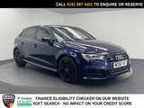 USED 2019 68 AUDI S3 2.0 TFSI Black Edition Sportback 5dr Petrol S Tronic quattro Euro 6 (s/s) (300 ps) FULL SERVICE HISTORY + SAT NAV