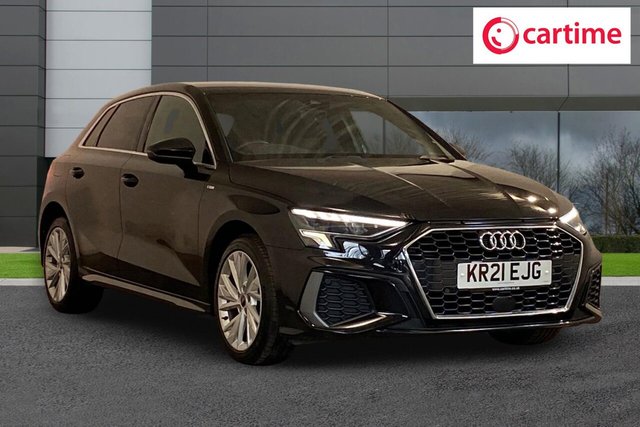 View our Audi A3 1.4 TFSIe 40 S line Sportback 5dr Petrol Plug-in Hybrid S Tronic Euro 6 (s/s) 13kWh (204 ps) Rear Parking Sensors, Audi Smartphone Interface, MMI Navigation, 18In Alloys, Electrically Adjustable Door Mirrors