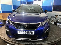 USED 2020 69 PEUGEOT 3008 1.2 PureTech GT Line Premium SUV 5dr Petrol Manual Euro 6 (s/s) (130 ps) A stunning example of this very highly prized family Ulez compliant Suv finished in Magnetic Blue complimented with 19" Dimond cut alloys .This vehicle comes with full service history inc new wet belt fitted ,it comes equipped with panoramic glass roof with sunroof  ,full electric tailgate ,part leather heated full memory electric seats with massaging facility ,cruise control and speed limiter ,touch screen satellite navigation ,keyless entry and go ,front and rear parking sensors with reverse c
