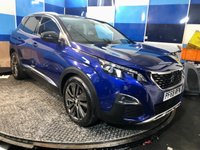 USED 2020 69 PEUGEOT 3008 1.2 PureTech GT Line Premium SUV 5dr Petrol Manual Euro 6 (s/s) (130 ps) A stunning example of this very highly prized family Ulez compliant Suv finished in Magnetic Blue complimented with 19" Dimond cut alloys .This vehicle comes with full service history inc new wet belt fitted ,it comes equipped with panoramic glass roof with sunroof  ,full electric tailgate ,part leather heated full memory electric seats with massaging facility ,cruise control and speed limiter ,touch screen satellite navigation ,keyless entry and go ,front and rear parking sensors with reverse c