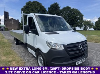 2021 MERCEDES-BENZ SPRINTER 2.1 316CDI 3.5t. Xtra Long 6m (20ft) Dropside Eu. 6 XLWB (New Shape) 163Bhp &pound;32875.00