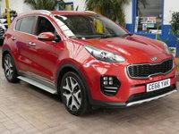USED 2016 66 KIA SPORTAGE 2.0 CRDi GT-Line SUV 5dr Diesel Manual AWD Euro 6 (134 bhp) SAT NAV HEATED LEATHER INTERIOR PARKING CAMERA CRUISE CONTROL PARKING SENSORS 2 OWNER SERVICE HISTORY