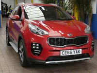 USED 2016 66 KIA SPORTAGE 2.0 CRDi GT-Line SUV 5dr Diesel Manual AWD Euro 6 (134 bhp) SAT NAV HEATED LEATHER INTERIOR PARKING CAMERA CRUISE CONTROL PARKING SENSORS 2 OWNER SERVICE HISTORY