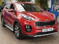 USED 2016 66 KIA SPORTAGE 2.0 CRDi GT-Line SUV 5dr Diesel Manual AWD Euro 6 (134 bhp) SAT NAV HEATED LEATHER INTERIOR PARKING CAMERA CRUISE CONTROL PARKING SENSORS 2 OWNER SERVICE HISTORY