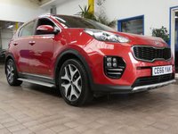 USED 2016 66 KIA SPORTAGE 2.0 CRDi GT-Line SUV 5dr Diesel Manual AWD Euro 6 (134 bhp) SAT NAV HEATED LEATHER INTERIOR PARKING CAMERA CRUISE CONTROL PARKING SENSORS 2 OWNER SERVICE HISTORY