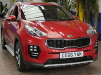 USED 2016 66 KIA SPORTAGE 2.0 CRDi GT-Line SUV 5dr Diesel Manual AWD Euro 6 (134 bhp) SAT NAV HEATED LEATHER INTERIOR PARKING CAMERA CRUISE CONTROL PARKING SENSORS 2 OWNER SERVICE HISTORY