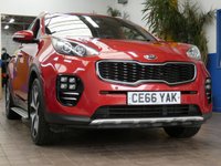 USED 2016 66 KIA SPORTAGE 2.0 CRDi GT-Line SUV 5dr Diesel Manual AWD Euro 6 (134 bhp) SAT NAV HEATED LEATHER INTERIOR PARKING CAMERA CRUISE CONTROL PARKING SENSORS 2 OWNER SERVICE HISTORY