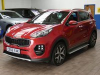 USED 2016 66 KIA SPORTAGE 2.0 CRDi GT-Line SUV 5dr Diesel Manual AWD Euro 6 (134 bhp) SAT NAV HEATED LEATHER INTERIOR PARKING CAMERA CRUISE CONTROL PARKING SENSORS 2 OWNER SERVICE HISTORY
