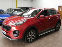 USED 2016 66 KIA SPORTAGE 2.0 CRDi GT-Line SUV 5dr Diesel Manual AWD Euro 6 (134 bhp) SAT NAV HEATED LEATHER INTERIOR PARKING CAMERA CRUISE CONTROL PARKING SENSORS 2 OWNER SERVICE HISTORY