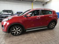 USED 2016 66 KIA SPORTAGE 2.0 CRDi GT-Line SUV 5dr Diesel Manual AWD Euro 6 (134 bhp) SAT NAV HEATED LEATHER INTERIOR PARKING CAMERA CRUISE CONTROL PARKING SENSORS 2 OWNER SERVICE HISTORY