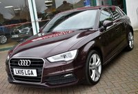 USED 2015 15 AUDI A3 1.4TFSi S-LINE SPORTBACK 5 DOOR S-TRONIC AUTO 123 BHP (EURO 6) Sat Nav / Park Assist / &pound;35 Tax