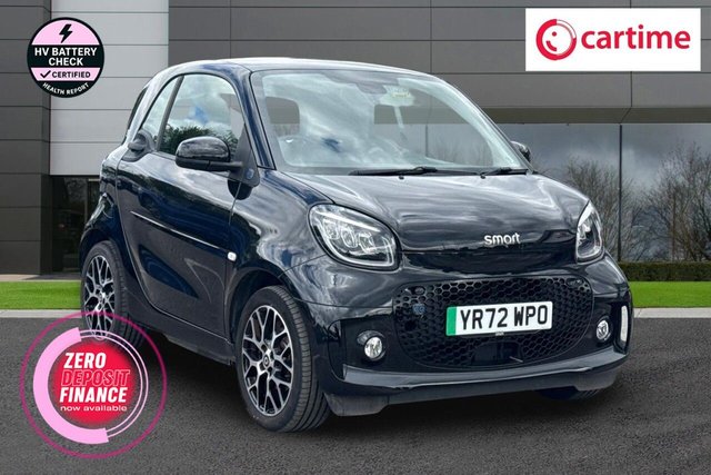 View our Smart Fortwo 17.6kWh Prime Exclusive Coupe 2dr Electric Auto (22kW Charger) (82 ps) Reverse Camera, Rear Parking Aid, Winter Package, 16In Alloys, Electrically Adjustable Door Mirrors