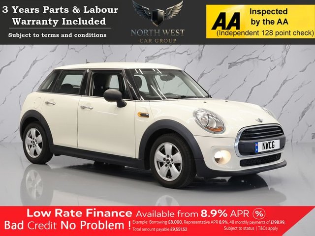 View our MINI Hatch 1.2 One Hatchback 5dr Petrol Manual Euro 6 (s/s) (102 ps) NATIONWIDE PARTS & LABOUR WARRANTY INCLUDED + 12 MONTHS AA BREAKDOWN FREE