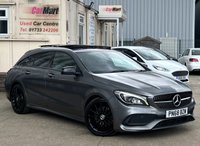 USED 2018 68 MERCEDES-BENZ CLA 2.1 CLA220d AMG Line Shooting Brake 5dr Diesel 7G-DCT Euro 6 (s/s) (177 ps) - APPLE CAR PLAY - SAT NAV - PAN ROOF - PART LEATHER - BLUETOOTH - P/SENSORS - CRUISE