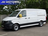 USED 2021 21 VOLKSWAGEN CRAFTER 2.0 TDI CR35 Trendline Panel Van 5dr Diesel Automatic FWD MWB Euro 6 (s/s) (140 ps) A/C-sensors-dab-racking-2 keys