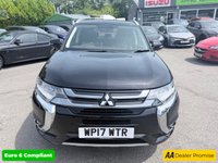 USED 2017 17 MITSUBISHI OUTLANDER Black 2.0h 12kWh 4h PHEV SUV, 46,500 miles, ULEZ compliant, Automatic, 4WD, Sunroof, Sat Nav, Leather, Heated seats, Climate control, 360 Camera This 2017 Mitsubishi Outlander 4h offers exceptionally low mileage for its age, having covered just 46,500 miles. This 2.0L Petrol Plug-in Hybrid is a Euro 6 compliant vehicle, benefiting from Four Wheel Drive for assured traction. It comes with a 3 month warranty and an MOT valid until December 2026, providing peace of mind. Notable features include Air Conditioning with Dual Climate Control, LED Headlights with Auto Levelling, and a 360 Degree Camera for effortless parking assistance.  Further