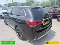 USED 2017 17 MITSUBISHI OUTLANDER Black 2.0h 12kWh 4h PHEV SUV, 46,500 miles, ULEZ compliant, Automatic, 4WD, Sunroof, Sat Nav, Leather, Heated seats, Climate control, 360 Camera This 2017 Mitsubishi Outlander 4h offers exceptionally low mileage for its age, having covered just 46,500 miles. This 2.0L Petrol Plug-in Hybrid is a Euro 6 compliant vehicle, benefiting from Four Wheel Drive for assured traction. It comes with a 3 month warranty and an MOT valid until December 2026, providing peace of mind. Notable features include Air Conditioning with Dual Climate Control, LED Headlights with Auto Levelling, and a 360 Degree Camera for effortless parking assistance.  Further