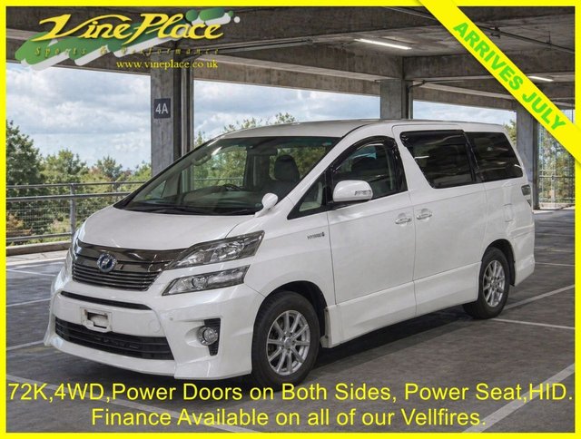 View our Toyota Vellfire 2.4 Hybrid 4WD ZR, 7 Seats,Auto,72K Miles.
