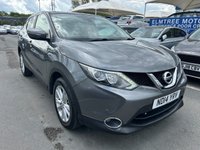 USED 2014 14 NISSAN QASHQAI 1.2 Petrol (DIG-T), Acenta Premium, 5 Door SUV, Manual, 2WD. FULL 12 MONTH MOT WITH EVERY CAR