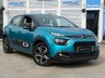 USED 2022 72 CITROEN C3 1.2 PureTech Sense Hatchback 5dr Petrol Manual Euro 6 (s/s) (83 ps) Finished in SPRING BLUE METALIC and Cloth Trim. This C3 comes with an impressive list of standard features. This C3 is quite the package for those looking for a car that's great value for money and slightly quirky in looks. Features include Apple Play Sat Nav, Cruise Control, DAB Radio, B/Tooth, Power folding mirrors and much more. Just Serviced on arrival at 27071 miles.