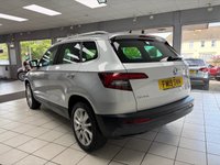 USED 2019 19 SKODA KAROQ 1.5 TSI ACT SE L SUV 5dr Petrol Manual Euro 6 (s/s) (150 ps) BRILLIANT SILVER / BLACK MICROSUEDE / LEATHER TRIM / HEATED FRONT SEATS / DUAL ZONE CLIMATE / ELECTRIC WINDOWS / POWERFOLD MIRRORS / CRUISE CONTROL / SPEED LIMITER / FRONT ASSIST / DRIVE MODE SELECTION / DAB FM AM TUNER / BLUETOOTH / USB / SMARTPHONE APP LINK / REAR PARKING CAMERA / FRONT AND REAR PARKING SENSORS / 18" ALLOY WHEELS / PRIVACY GLASS / SPACE SAVER SPARE WHEEL / SERVICE HISTORY