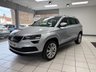 USED 2019 19 SKODA KAROQ 1.5 TSI ACT SE L SUV 5dr Petrol Manual Euro 6 (s/s) (150 ps) BRILLIANT SILVER / BLACK MICROSUEDE / LEATHER TRIM / HEATED FRONT SEATS / DUAL ZONE CLIMATE / ELECTRIC WINDOWS / POWERFOLD MIRRORS / CRUISE CONTROL / SPEED LIMITER / FRONT ASSIST / DRIVE MODE SELECTION / DAB FM AM TUNER / BLUETOOTH / USB / SMARTPHONE APP LINK / REAR PARKING CAMERA / FRONT AND REAR PARKING SENSORS / 18" ALLOY WHEELS / PRIVACY GLASS / SPACE SAVER SPARE WHEEL / SERVICE HISTORY