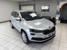 USED 2019 19 SKODA KAROQ 1.5 TSI ACT SE L SUV 5dr Petrol Manual Euro 6 (s/s) (150 ps) BRILLIANT SILVER / BLACK MICROSUEDE / LEATHER TRIM / HEATED FRONT SEATS / DUAL ZONE CLIMATE / ELECTRIC WINDOWS / POWERFOLD MIRRORS / CRUISE CONTROL / SPEED LIMITER / FRONT ASSIST / DRIVE MODE SELECTION / DAB FM AM TUNER / BLUETOOTH / USB / SMARTPHONE APP LINK / REAR PARKING CAMERA / FRONT AND REAR PARKING SENSORS / 18" ALLOY WHEELS / PRIVACY GLASS / SPACE SAVER SPARE WHEEL / SERVICE HISTORY
