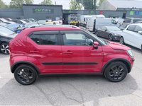 USED 2018 18 SUZUKI IGNIS Red 1.2 Dualjet MHEV SZ5 ALLGRIP, 33,038 miles, Euro 6, ULEZ compliant, Manual, 16in Alloys, Sat nav, Rear Camera, Bluetooth, Cruise, A/C. This 2018 Suzuki Ignis SZ5 boasts exceptionally low mileage for its age, having covered just 33,038 miles, and has been cared for by only two owners. This Euro 6 compliant, 1.2 litre petrol hybrid model features a capable four wheel drive system, making it a versatile choice. It comes with a 3 month warranty for your peace of mind and its MOT is valid until March 2027. Notable features include integrated Bluetooth for seamless phone connectivity, striking LED projector headlamps, and a rear park
