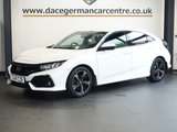 USED 2019 19 HONDA CIVIC 1.0 VTEC Turbo SR Hatchback 5dr Petrol CVT Euro 6 (s/s) (126 ps) FULL SERVICE HISTORY +  SATELLITE NAVIGATION + APPLE CARPLAY / ANDROID AUTO + REAR VIEW CAMERA + BLUETOOTH PHONE AND MEDIA CONNECTIVITY + APPS CONTROL + IN CAR ENTERTAINMENT WITH TOUCH SCREEN MEDIA DISPLAY + AUTOMATIC LED HEADLIGHTS + DAB DIGITAL RADIO + DUAL ZONE CLIMATE CONTROL + AIR CONDITIONING + ECO STOP/START SYSTEM + SELECTABLE DRIVING MODES + FRONT AND REAR PARKING SENSORS + 17 INCH ALLOY WHEELS + AUTOMATIC WIPERS WITH RAIN SENSOR + AUTO DIMMING REAR VIEW MIRROR