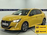 USED 2023 23 PEUGEOT 208 1.2 PureTech Active Premium + Hatchback 5dr Petrol Manual Euro 6 (s/s) (75 ps) - AA INSPECTED (PRIVACY GLASS - 18" ALLOYS)