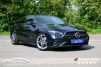 USED 2024 73 MERCEDES-BENZ CLA 1.3 CLA200h MHEV AMG Line (Executive) Shooting Brake 5dr Petrol Hybrid 7G-DCT Euro 6 (s/s) (177 ps) COSMOS BLACK METALLIC PAINTWORK + REVERSE CAMERA + APPLE CARPLAY
