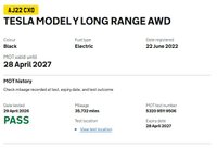 USED 2022 22 TESLA MODEL Y (Dual Motor) Long Range SUV 5dr Electric Auto 4WDE (384 bhp) 1 Owner From Brand New