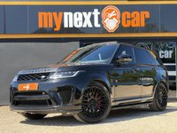 USED 2020 20 LAND ROVER RANGE ROVER SPORT 5.0 P575 V8 GPF SVR SUV 5dr Petrol Auto 4WD Euro 6 (s/s) (575 ps) Our stunning Range Rover Sport 5.0 V8 Supercharged SVR is the ultimate SUV combining performance and practicality like no other vehicle on the road - our Range Rover SVR is finished in breathtaking Santorini Black Metallic and sits on 22 Inch 5 Split Spoke Gloss Black Alloy Wheels and has the SVR-specific Exposed Carbon Fibre Bonnet, which really makes this SUV stand out and completes the Sporty appearance. The interior comes with the must-have Panoramic Sunroof, which shines a light on the Beau