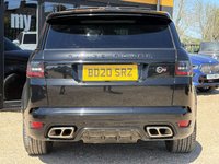 USED 2020 20 LAND ROVER RANGE ROVER SPORT 5.0 P575 V8 GPF SVR SUV 5dr Petrol Auto 4WD Euro 6 (s/s) (575 ps) Our stunning Range Rover Sport 5.0 V8 Supercharged SVR is the ultimate SUV combining performance and practicality like no other vehicle on the road - our Range Rover SVR is finished in breathtaking Santorini Black Metallic and sits on 22 Inch 5 Split Spoke Gloss Black Alloy Wheels and has the SVR-specific Exposed Carbon Fibre Bonnet, which really makes this SUV stand out and completes the Sporty appearance. The interior comes with the must-have Panoramic Sunroof, which shines a light on the Beau