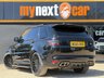 USED 2020 20 LAND ROVER RANGE ROVER SPORT 5.0 P575 V8 GPF SVR SUV 5dr Petrol Auto 4WD Euro 6 (s/s) (575 ps) Our stunning Range Rover Sport 5.0 V8 Supercharged SVR is the ultimate SUV combining performance and practicality like no other vehicle on the road - our Range Rover SVR is finished in breathtaking Santorini Black Metallic and sits on 22 Inch 5 Split Spoke Gloss Black Alloy Wheels and has the SVR-specific Exposed Carbon Fibre Bonnet, which really makes this SUV stand out and completes the Sporty appearance. The interior comes with the must-have Panoramic Sunroof, which shines a light on the Beau