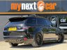 USED 2020 20 LAND ROVER RANGE ROVER SPORT 5.0 P575 V8 GPF SVR SUV 5dr Petrol Auto 4WD Euro 6 (s/s) (575 ps) Our stunning Range Rover Sport 5.0 V8 Supercharged SVR is the ultimate SUV combining performance and practicality like no other vehicle on the road - our Range Rover SVR is finished in breathtaking Santorini Black Metallic and sits on 22 Inch 5 Split Spoke Gloss Black Alloy Wheels and has the SVR-specific Exposed Carbon Fibre Bonnet, which really makes this SUV stand out and completes the Sporty appearance. The interior comes with the must-have Panoramic Sunroof, which shines a light on the Beau
