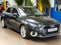 USED 2023 73 AUDI A3 1.4 TFSIe 40 Sport Sportback 5dr Petrol Plug-in Hybrid S Tronic Euro 6 (s/s) 13kWh (204 ps) SAT NAV HEATED LEATHER INTERIOR PARKING CAMERA CRUISE CONTROL PARKING SENSORS 1 OWNER EXCELLENT SERVICE HISTORY WARRANTY