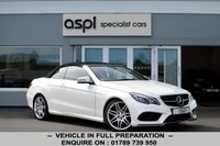 USED 2016 66 MERCEDES-BENZ E-CLASS 3.0 E350d V6 AMG Line Edition Cabriolet 2dr Diesel G-Tronic+ Euro 6 (s/s) (258 ps) BLACK ANTHRACITE LEATHER, SATELLITE NAVIGATION - COMAND, MB CONNECT, SMARTPHONE INTEGRATION PACKAGE INC APPLE CARPLAY, AUTOMATIC HIGH BEAM SWITCH PLUS, 19&rdquo; AMG ALLOY WHEELS, AMG STYLING PACKAGE, HEATED FRONT SEATS, AMG SPORTS PACKAGE, MIRROR PACKAGE, ACTIVE PARK ASSIST, THROUGH LOADING FEATURE, CUP HOLDER, E CALL EMERGENCY SYSTEM, AIRSCARF, PADDLE SHIFT, ELECTRIC FOLDING MIRRORS, DAB