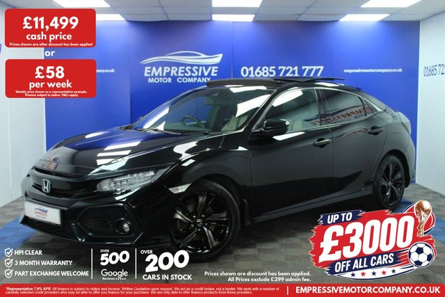 View our Honda Civic 1.6 i-DTEC EX Hatchback 5dr Diesel Manual Euro 6 (s/s) (120 ps)