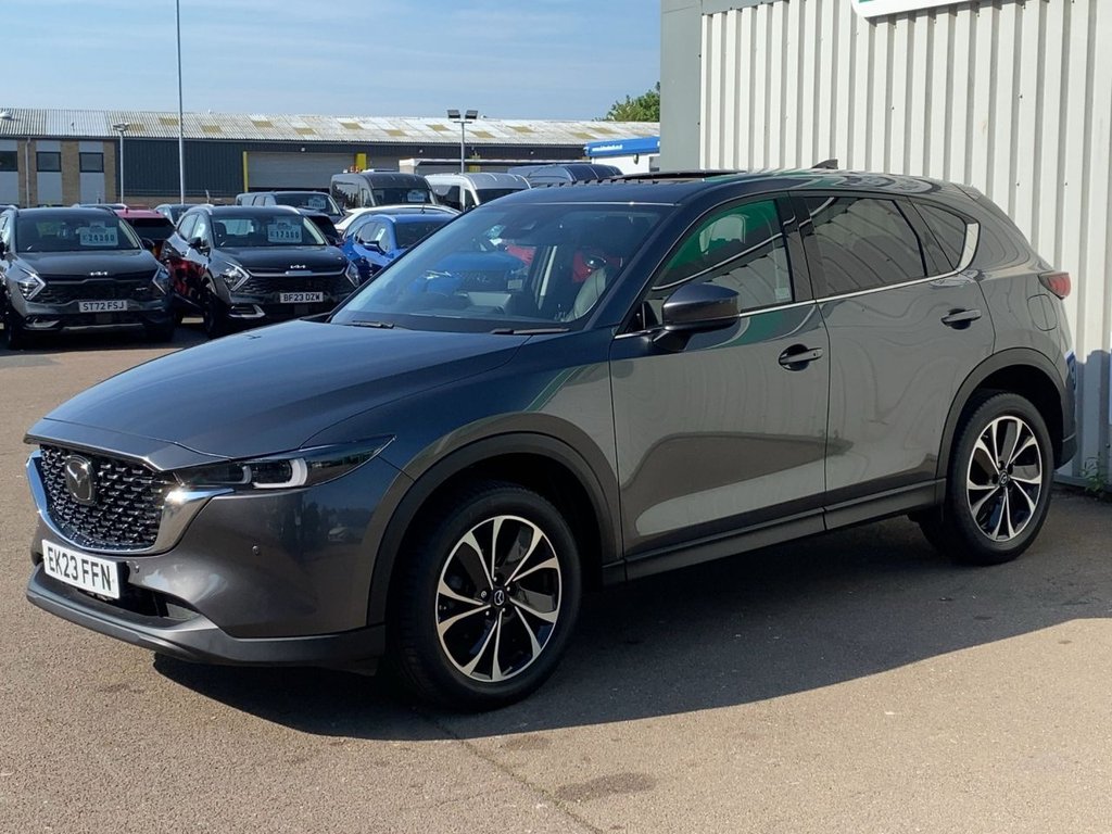 USED 2023 23 MAZDA CX-5 2.0 e-SKYACTIV G MHEV Exclusive-Line SUV 5dr Petrol Auto Euro 6 (s/s) (165 ps) MACHINE GREY+1 OWNER+LEATHER SEATS
