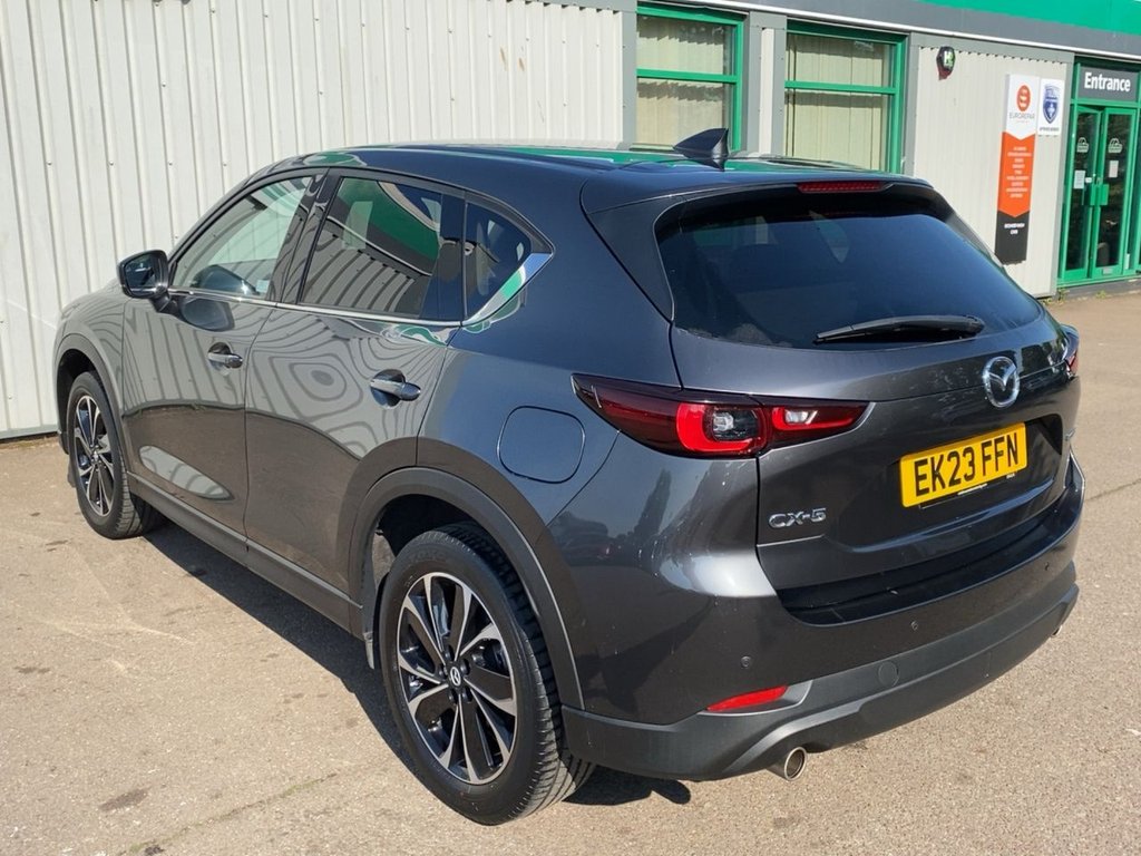 USED 2023 23 MAZDA CX-5 2.0 e-SKYACTIV G MHEV Exclusive-Line SUV 5dr Petrol Auto Euro 6 (s/s) (165 ps) MACHINE GREY+1 OWNER+LEATHER SEATS