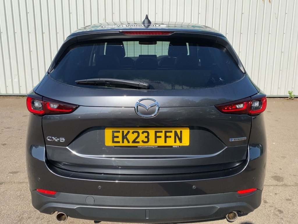 USED 2023 23 MAZDA CX-5 2.0 e-SKYACTIV G MHEV Exclusive-Line SUV 5dr Petrol Auto Euro 6 (s/s) (165 ps) MACHINE GREY+1 OWNER+LEATHER SEATS