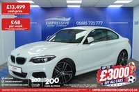 USED 2019 69 BMW 2 SERIES 1.5 218i GPF M Sport Coupe 2dr Petrol Auto Euro 6 (s/s) (136 ps) 