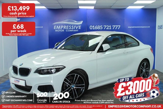View our BMW 2 Series 1.5 218i GPF M Sport Coupe 2dr Petrol Auto Euro 6 (s/s) (136 ps)