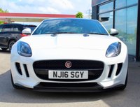 PRE-OWNED 2016 16 JAGUAR F-TYPE 3.0 V6 Coupe 2dr Petrol Auto Euro 6 (s/s) (340 ps) Polaris White, Black Leather and Suede Cloth, Panoramic Glass Sunroof (&pound;1280 option), Cruise Control With Adaptive Speed Limiter (&pound;360 option), Switchable Active Sports Exhaust (&pound;360 option), Reverse Park Camera With Guidance (&pound;265 option), Front Parking Aid (&pound;250 option), Satalite Navigation, Auto Dimming Rear View Mirror, Bluetooth, DAB Radio, Dynamic Mode, Rain Sensing Windscreen Wipers, Deployable Rear Spoiler, Sports Seats, Electric Adjustable Steering Column, Tyre Pressure Monitor, 2 Keys