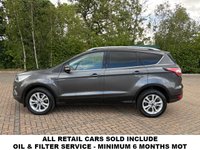 USED 2017 67 FORD KUGA 2.0 TDCi Titanium SUV 5dr Diesel Manual Euro 6 (s/s) (150 ps) This 2017 Ford Kuga Titanium finished in Metallic Grey has covered 63k miles and comes with a good service history, recently serviced on 31st January 2026.  Sat nav & Bluetooth - Cruise control - Rear parking sensors - Heated front screen - Climate control - Electric folding mirrors  A comfortable, practical SUV that&rsquo;s ULEZ & CAZ compliant and ready to drive away.